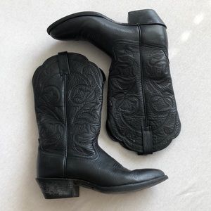 Ariat Black Leather Cowboy Boots